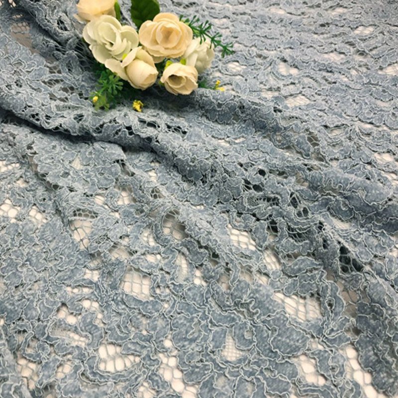 Dress Cutwork Polyester Brushed Lace Fabric for Women's Wear Wholesale 4